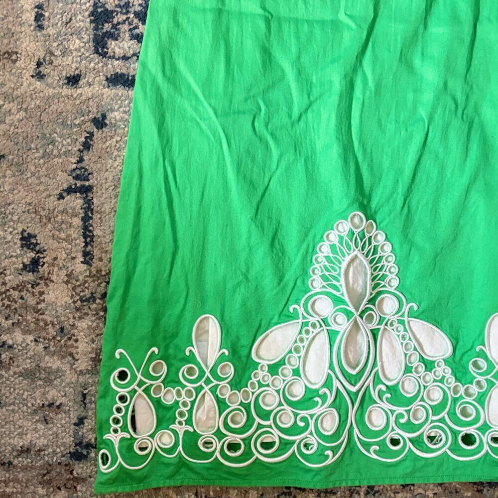 Lilly Pulitzer Delia green embroidered eyelet shift dress - Picture 2 of 4